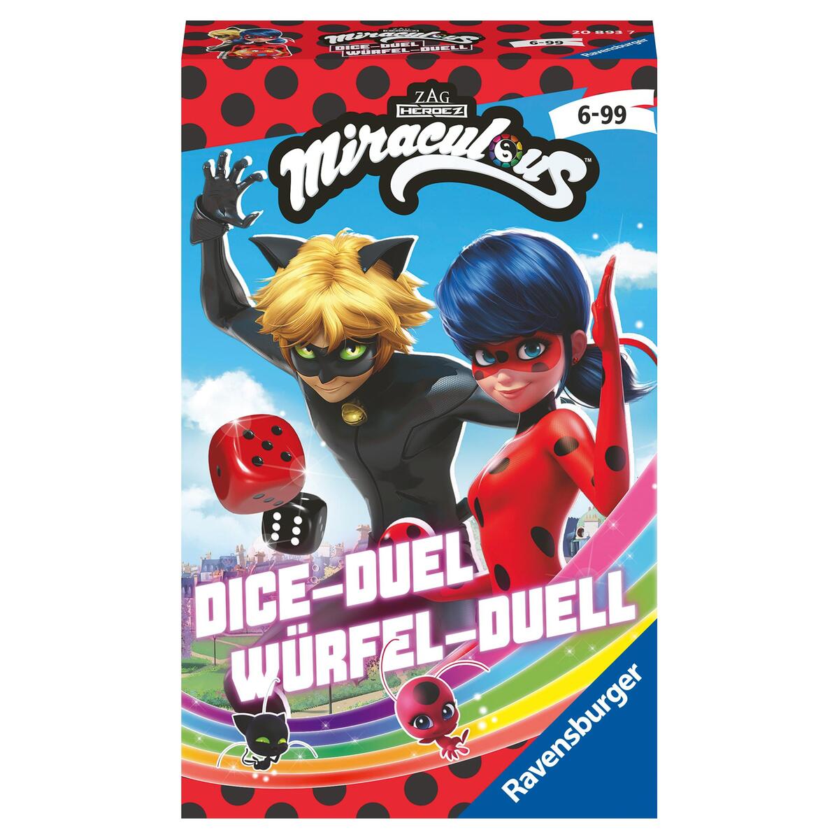 Ravensburger Mitbringspiel - 20893 - Miraculous Würfel-Duell, Spannendes Würfels... von Ravensburger Spieleverlag