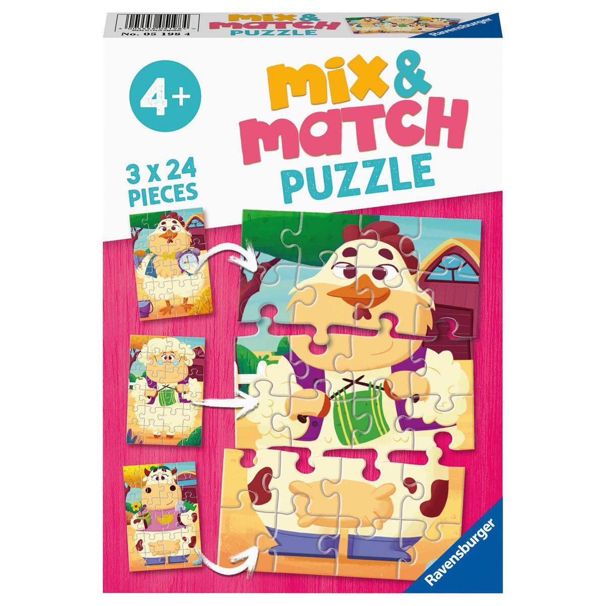 Ravensburger Mix &amp; Match Puzzle 05198 - Meine Bauernhoffreunde - 3x24 Teile Puzz... von Ravensburger Spieleverlag
