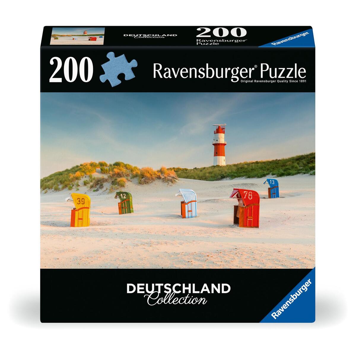 Erwachsenenpuzzle 200 Teile - Leuchtturm hinter der Düne auf Borkum von Ravensburger Spieleverlag