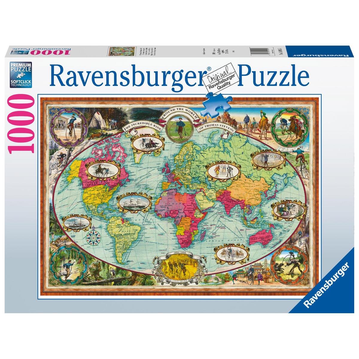 Ravensburger Puzzle - Mit dem Fahrrad um die Welt - 1000 Teile Ravensburger Puzzle - Mit dem Fahrrad um die Welt - 1000 Teile von Ravensburger Spieleverlag