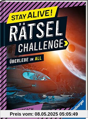 Ravensburger Stay alive! Rätsel-Challenge - Überlebe im All - Rätselbuch für Gaming-Fans ab 8 Jahren