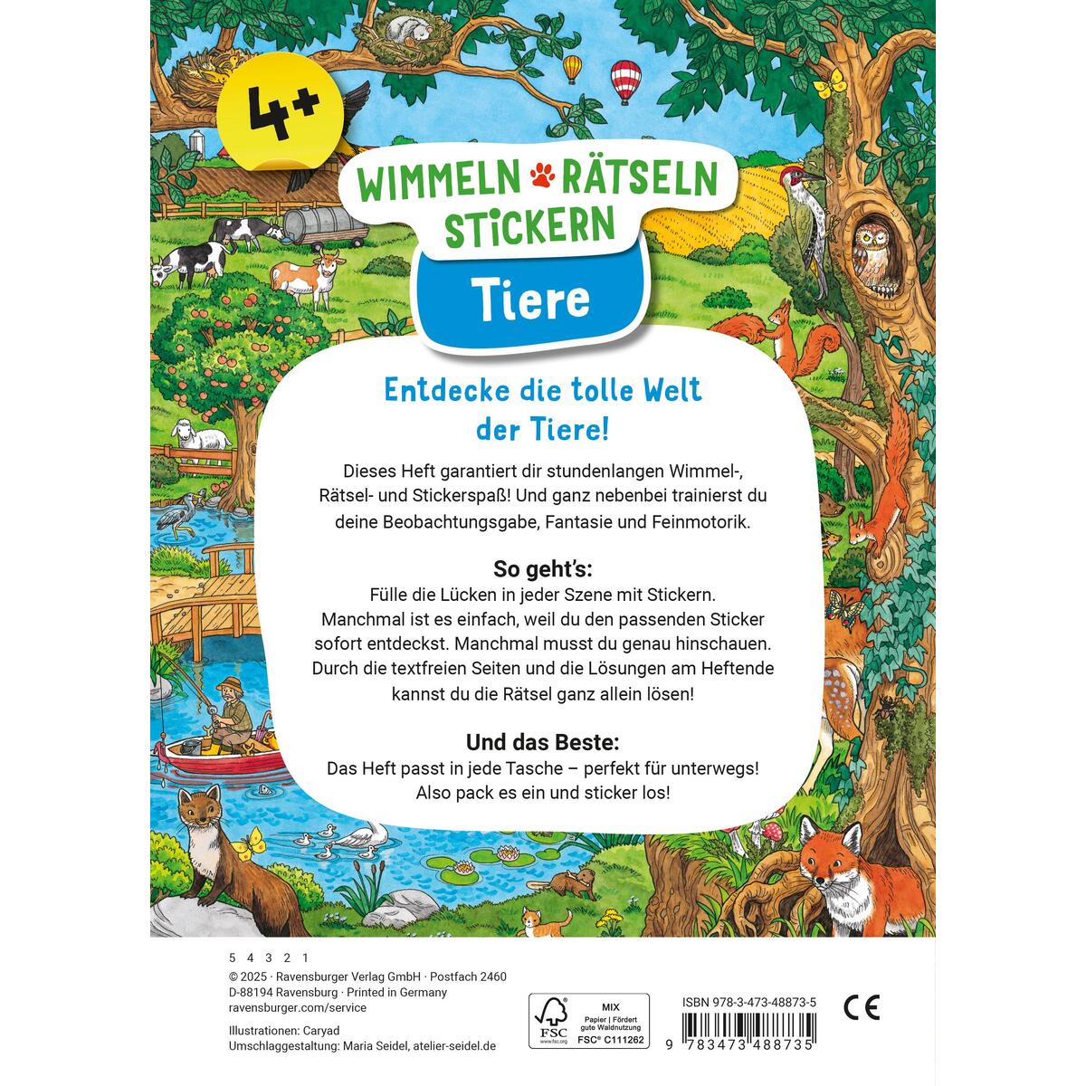 Wimmeln, Rätseln, Stickern: Tiere Wimmeln, Rätseln, Stickern: Tiere von Ravensburger Verlag