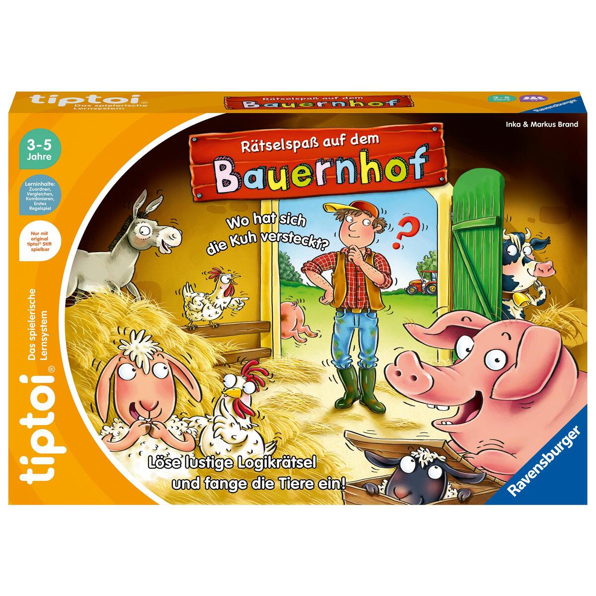 Ravensburger tiptoi Spiel 00125 Rätselspaß auf dem Bauernhof - Lernspiel ab 3 Ja... von Ravensburger Spieleverlag