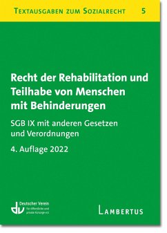 Recht der Rehabilitation und Teilhabe behinderter Menschen von Lambertus-Verlag