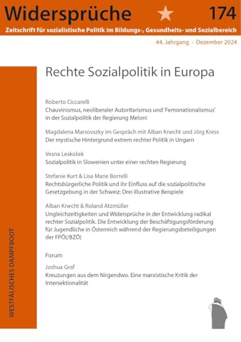 Rechte Sozialpolitik in Europa (Widersprüche. Zeitschrift für sozialistische Politik im Bildungs-, Gesundheits- und Sozialbereich) von Westfälisches Dampfboot