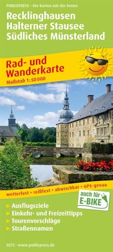 Recklinghausen - Halterner Stausee - Südliches Münsterland: Rad- und Wanderkarte mit Ausflugszielen, Einkehr- & Freizeittipps, wetterfest, reissfest, ... 1:50000 (Rad- und Wanderkarte: RuWK)