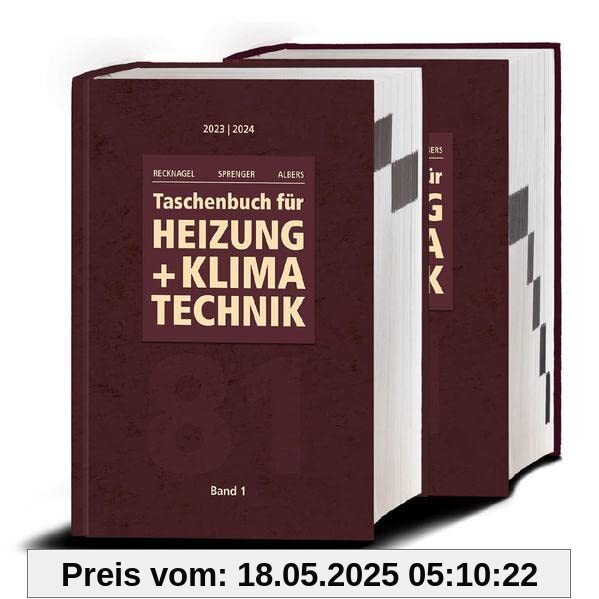 Recknagel - Taschenbuch für Heizung und Klimatechnik 81. Ausgabe 2023/2024 - Basisversion: einschließlich Trinkwasser- und Kältetechnik sowie Energiekonzepte