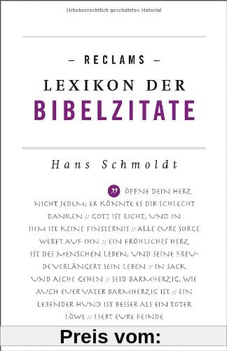 Reclams Lexikon der Bibelzitate (Reclams Universal-Bibliothek)