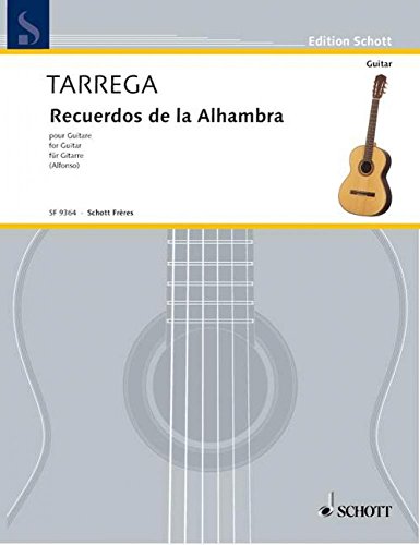 Recuerdos de la Alhambra: Trémolo-Etude. Gitarre.: Trémolo-Etude. No. 29. guitar. (Edition Alfonso)