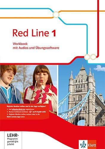 Red Line 1: Workbook mit Audios und Übungssoftware Klasse 5 (Red Line. Ausgabe ab 2014)