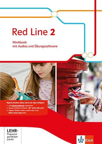 Red Line 2: Workbook mit Audios und Übungssoftware Klasse 6 (Red Line. Ausgabe ab 2014)