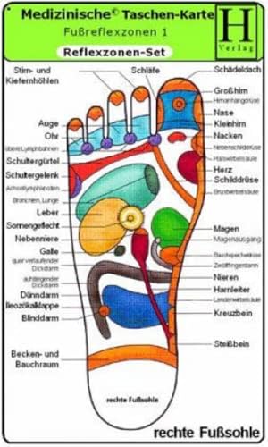 Reflexzonen Set - Medizinische Taschen-Karte: Fussreflexzonen Therapie Fusssohle, Fussrücken + Aussenseiten /Handreflexzonen Therapie: Fussreflexzonen ... Fussrücken + Seiten, Handreflexzonen Therapie Reflexzonen Set - Medizinische Taschen-Karte: Fussreflexzonen Therapie Fusssohle, Fussrücken + Aussenseiten /Handreflexzonen Therapie: Fussreflexzonen ... Fussrücken + Seiten, Handreflexzonen Therapie