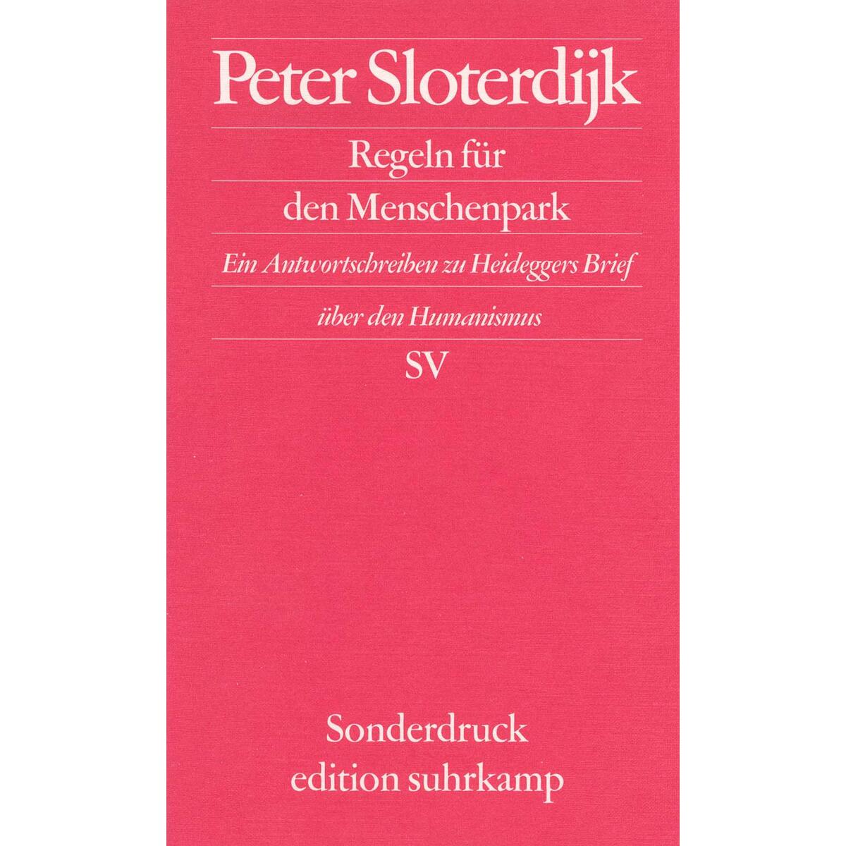 Regeln für den Menschenpark Regeln für den Menschenpark von Suhrkamp Verlag