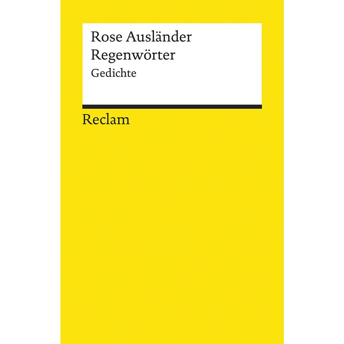 Regenwörter Regenwörter von Reclam Philipp Jun.