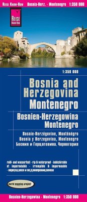Reise Know-How Landkarte Bosnien-Herzegowina, Montenegro / Bosnia and Herzegovina, Montenegro (1:350.000) von Reise Know-How Verlag Peter Rump