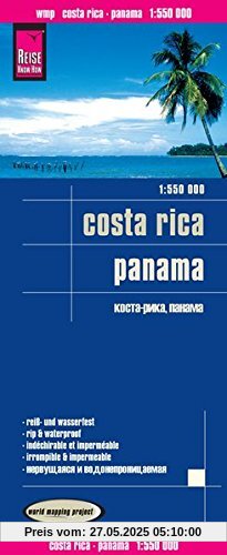 Reise Know-How Landkarte Costa Rica, Panama (1:550.000): world mapping project