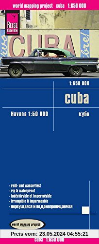 Reise Know-How Landkarte Cuba (1:650.000) mit Havanna (1:50.000): world mapping project