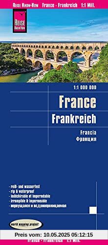 Reise Know-How Landkarte Frankreich / France (1:1.000.000): reiß- und wasserfest (world mapping project)
