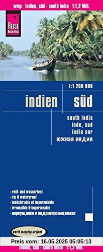Reise Know-How Landkarte Indien, Süd (1:1.200.000): world mapping project