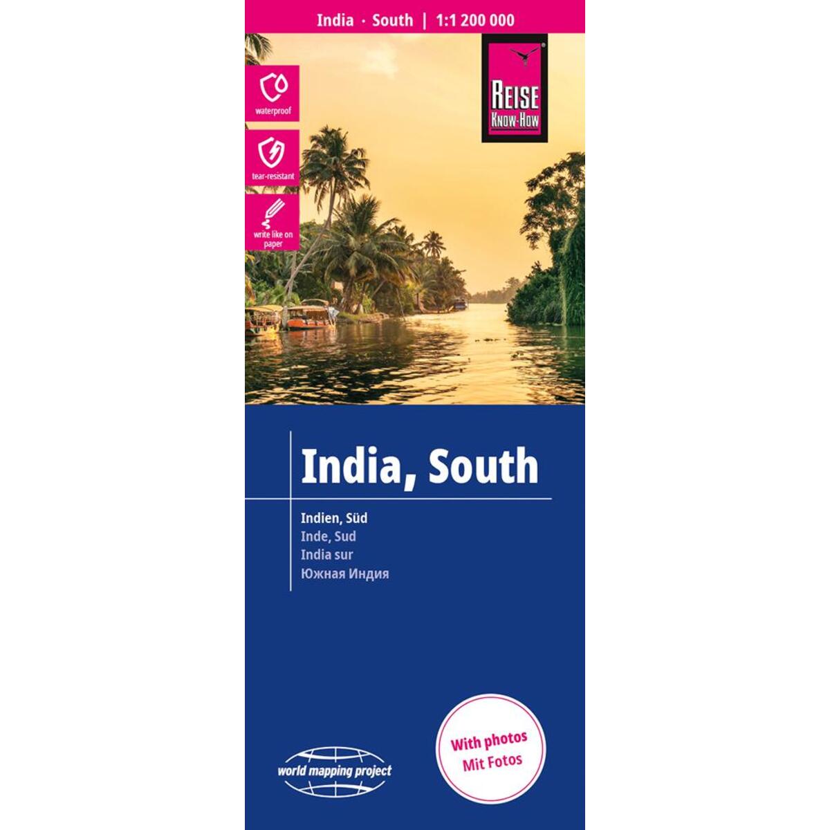 Reise Know-How Landkarte Indien, Süd / India, South (1:1.200.000) von Reise Know-How Rump GmbH
