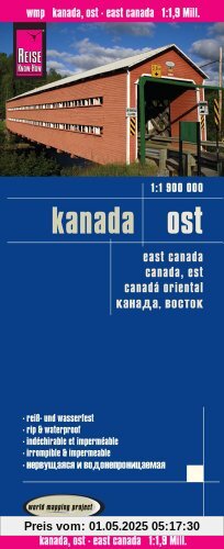 Reise Know-How Landkarte Kanada Ost (1:1.900.000): world mapping project: GPS-tauglich, mit Gradnetz. HÃ¶henlinien und HÃ¶henschichten-Relief. Klassifiziertes StraÃennetz