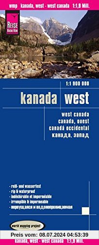 Reise Know-How Landkarte Kanada West (1:1.900.000): world mapping project