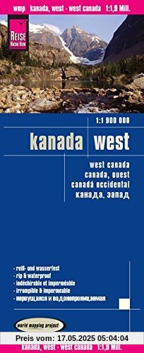Reise Know-How Landkarte Kanada West (1:1.900.000): world mapping project
