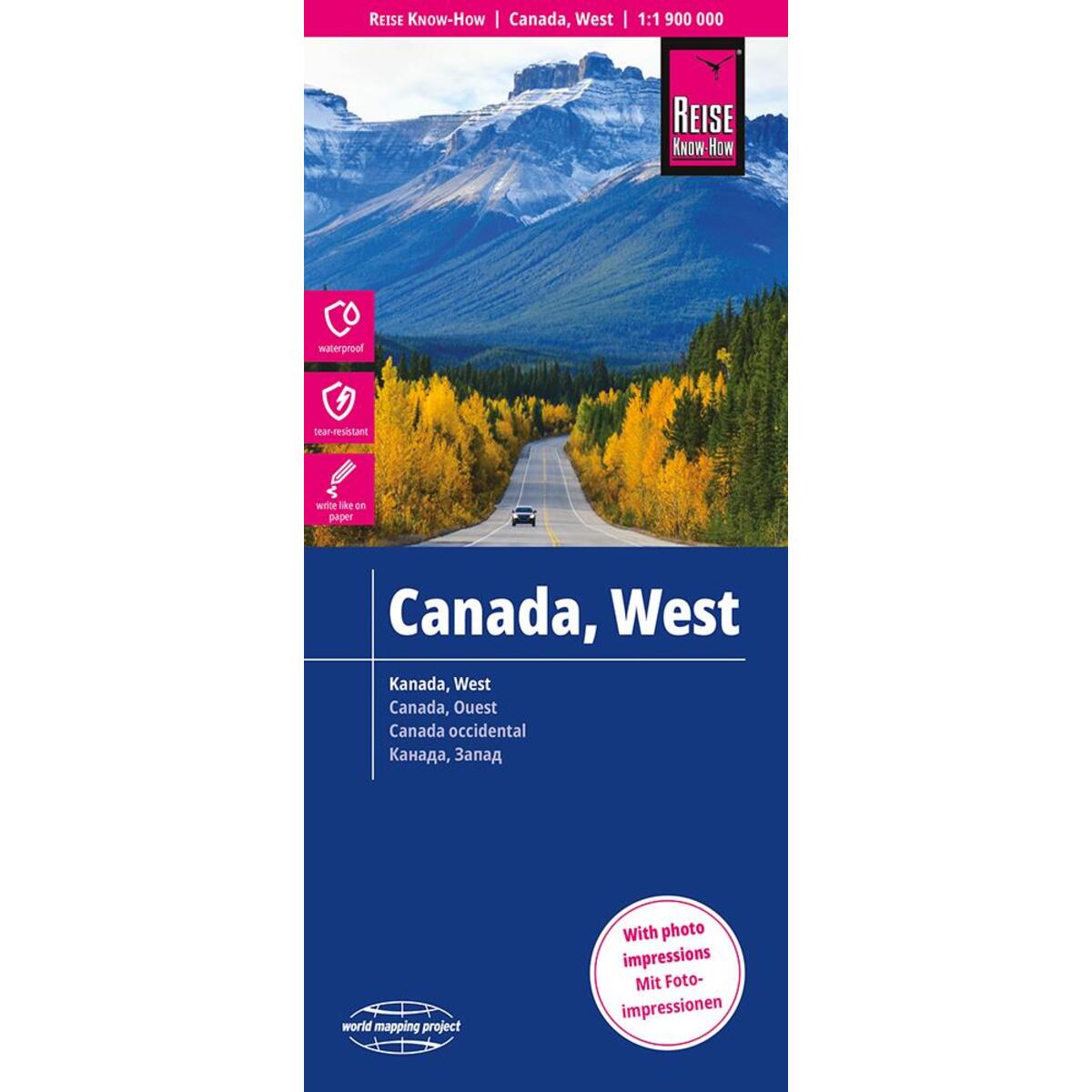 Reise Know-How Landkarte Kanada West / West Canada (1:1.900.000) von Reise Know-How Rump GmbH