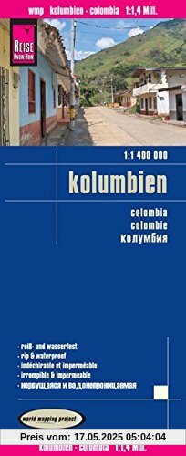 Reise Know-How Landkarte Kolumbien (1:1.400.000): world mapping project