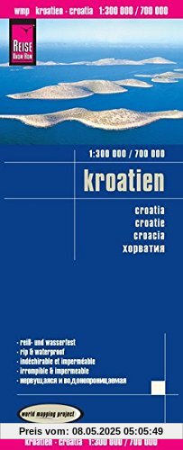 Reise Know-How Landkarte Kroatien (1:300.000 / 700.000): world mapping project