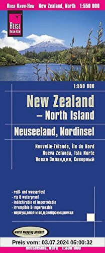 Reise Know-How Landkarte Neuseeland, Nordinsel (1:550.000): world mapping project