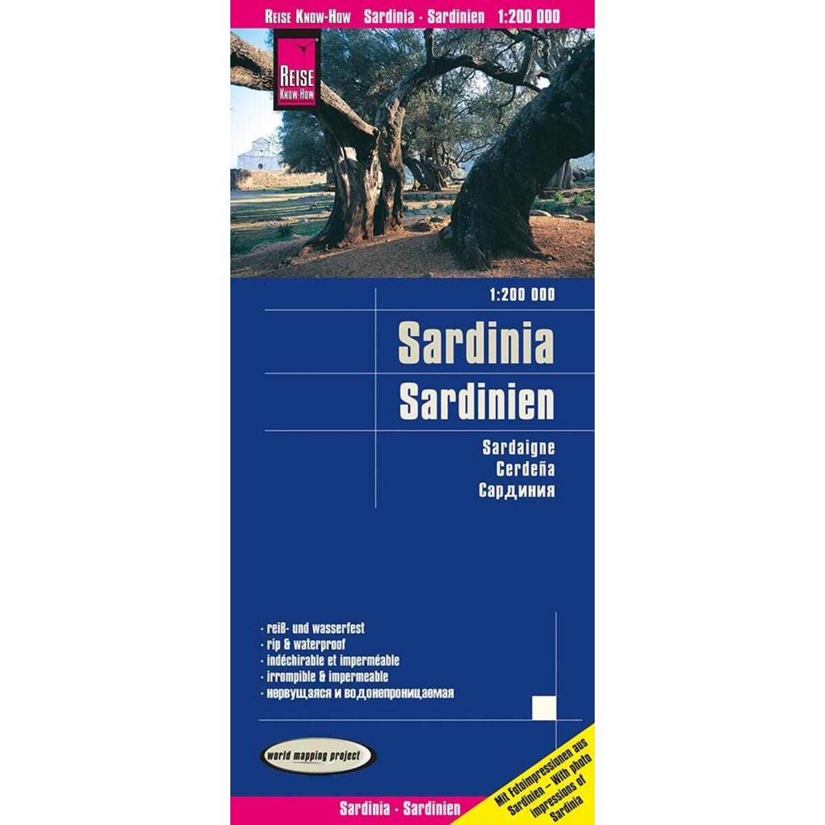 Reise Know-How Landkarte Sardinien / Sardinia (1:200.000) von Reise Know-How Rump GmbH