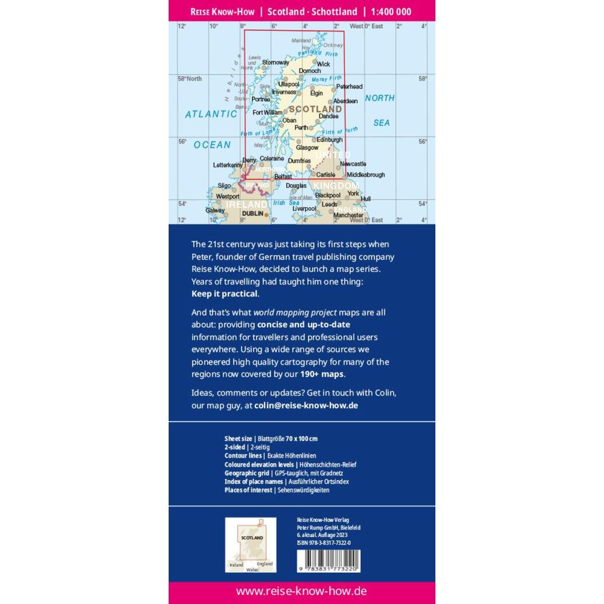 Reise Know-How Landkarte Schottland / Scotland (1:400.000) von Reise Know-How Rump GmbH