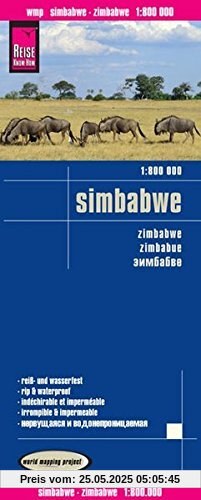 Reise Know-How Landkarte Simbabwe (1:800.000): world mapping project