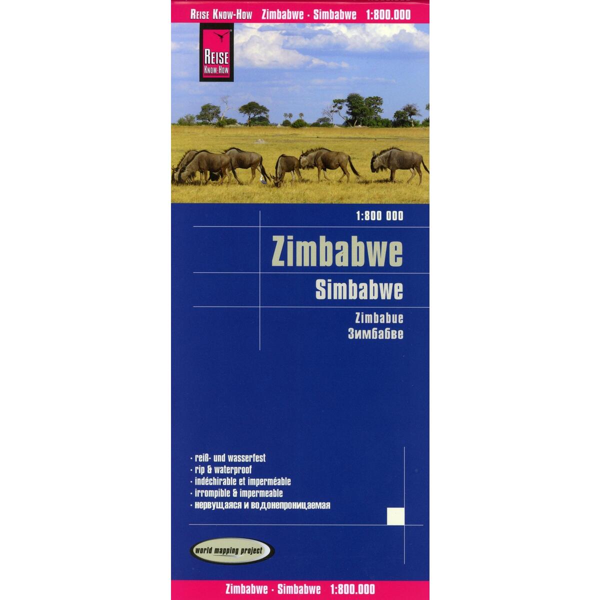 Reise Know-How Landkarte Simbabwe  1 : 800.000 von Reise Know-How Rump GmbH