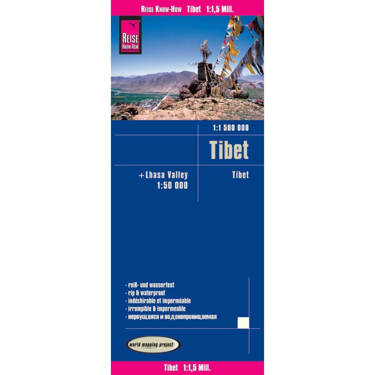 Reise Know-How Landkarte Tibet (1:1.500.000) und Lhasa-Valley (1:50.000) von Reise Know-How Rump GmbH