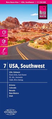 Reise Know-How Landkarte USA 07 Südwest / USA, Southwest (1:1.250.000) : Arizona, Colorado, Nevada, Utah, New Mexico. USA Souhwest / Etats-Unis, sud-ouest / EE.UU, suroeste von Reise Know-How Verlag Peter Rump