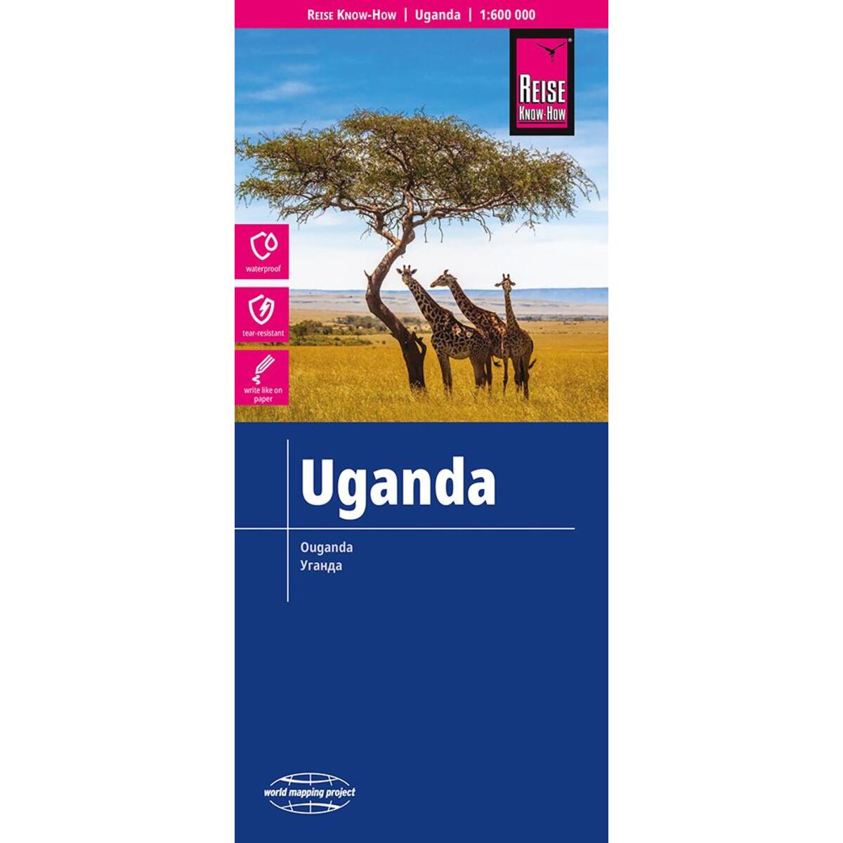 Reise Know-How Landkarte Uganda (1:600.000) von Reise Know-How Rump GmbH