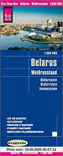Reise Know-How Landkarte Weißrussland / Belarus (1:550.000): reiß- und wasserfest (world mapping project)