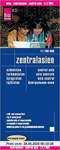 Reise Know-How Landkarte Zentralasien (1:1.700.000) : Usbekistan, Kirgisistan, Turkmenistan und Tadschikistan: world mapping project