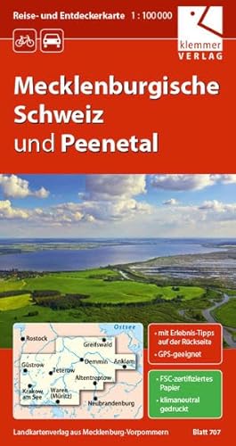 Reise- und Entdeckerkarte Mecklenburgische Schweiz und Peenetal: Maßstab 1:100.000, GPS-geeignet, Erlebnis-Tipps auf der Rückseite