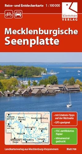 Reise- und Entdeckerkarte Mecklenburgische Seenplatte: Maßstab 1:100.000, GPS-geeignet, Erlebnis-Tipps auf der Rückseite