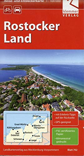 Reise- und Entdeckerkarte Rostocker Land: Maßstab 1:100.000, GPS-geeignet, Erlebnis-Tipps auf der Rückseite