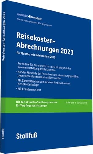 Reisekosten-Abrechnung 2023 mit Kalendarium (Stollfuss-Formulare)