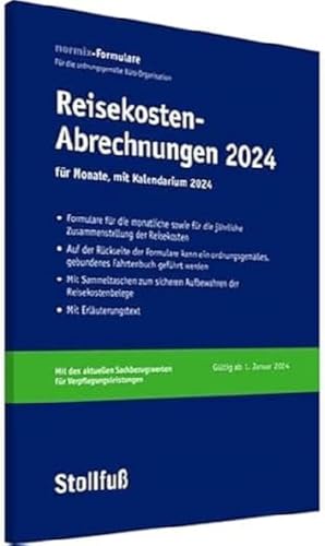 Reisekosten-Abrechnung 2024 mit Kalendarium (Stollfuss-Formulare) von Stollfuß Verlag