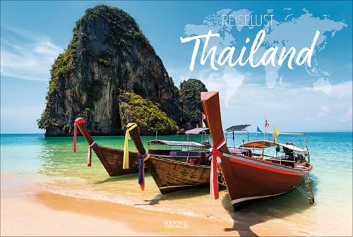 Reiselust Thailand 2026: Großer Foto-Wandkalender mit Bildern von dem beliebten Reiseziel Thailand. Edler schwarzer Hintergrund. PhotoArt Panorama Querformat: 58x39 cm. von Korsch Verlag