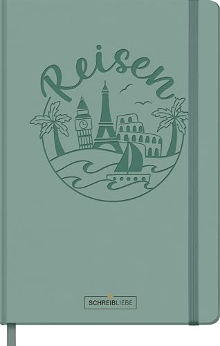 Reisetagebuch-Fernweh: Reisetagebuch 13 x 19 cm zum Ankreuzen und Ausfüllen, mit Lesebändchen und Gummiband, 160 Seiten SchreibLiebe von Korsch Verlag