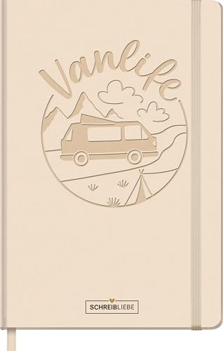 Reisetagebuch-Vanlife: Reisetagebuch 13 x 19 cm zum Ankreuzen und Ausfüllen mit Lesebändchen und Gummiband, 160 Seiten SchreibLiebe von Korsch Verlag