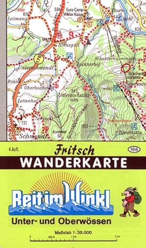 Reit im Winkl: Unter- und Oberwössen: Wanderkarte. Unter- und Oberwössen. Tourist. Hinweise auf d. Rückseite (Fritsch Wanderkarten 1:35000)