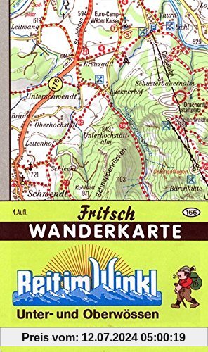 Reit im Winkl: Unter- und Oberwössen (Fritsch Wanderkarten 1:35000)